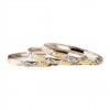 النگو نقره زنانه با روکش طلا سفید و طلا زرد کد P19018