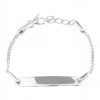 دستبند دخترانه نقره طرح ساده کد P20437