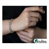 دستبند زنانه نقره آبکاری طلا سفید کد P19469