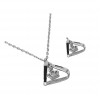 گردنبند آویز نقره دخترانه طرح تاج کد P21136