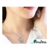 گردنبند دخترانه نقره طرح ماه فروردین کد P21247