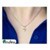گردنبند دخترانه نقره طرح گل زرد چشم نظر کد P21124
