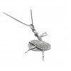 گردنبند نقره دخترانه طرح بالرین کد P21388