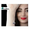گردنبند نقره دخترانه طرح ماهی چشم نظر کد P21116