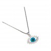 گردنبند نقره دخترانه طرح چشم P21316