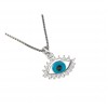 گردنبند نقره دخترانه طرح چشم P21316