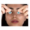 گردنبند نقره دخترانه طرح چشم P21316