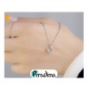 گردنبند نقره دخترانه نگین دار طرح خاص کد P21229