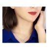گردنبند نقره دخترانه نگین دار طرح پروانه کد P21389