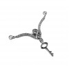 گردنبند نقره دخترانه نگین دار طرح کلید کد P21108