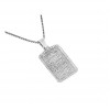 گردنبند نقره طرح حکاکی وان یکاد کد P20493